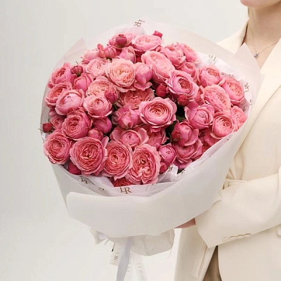 Монобукет из кустовой розы Silva Pink